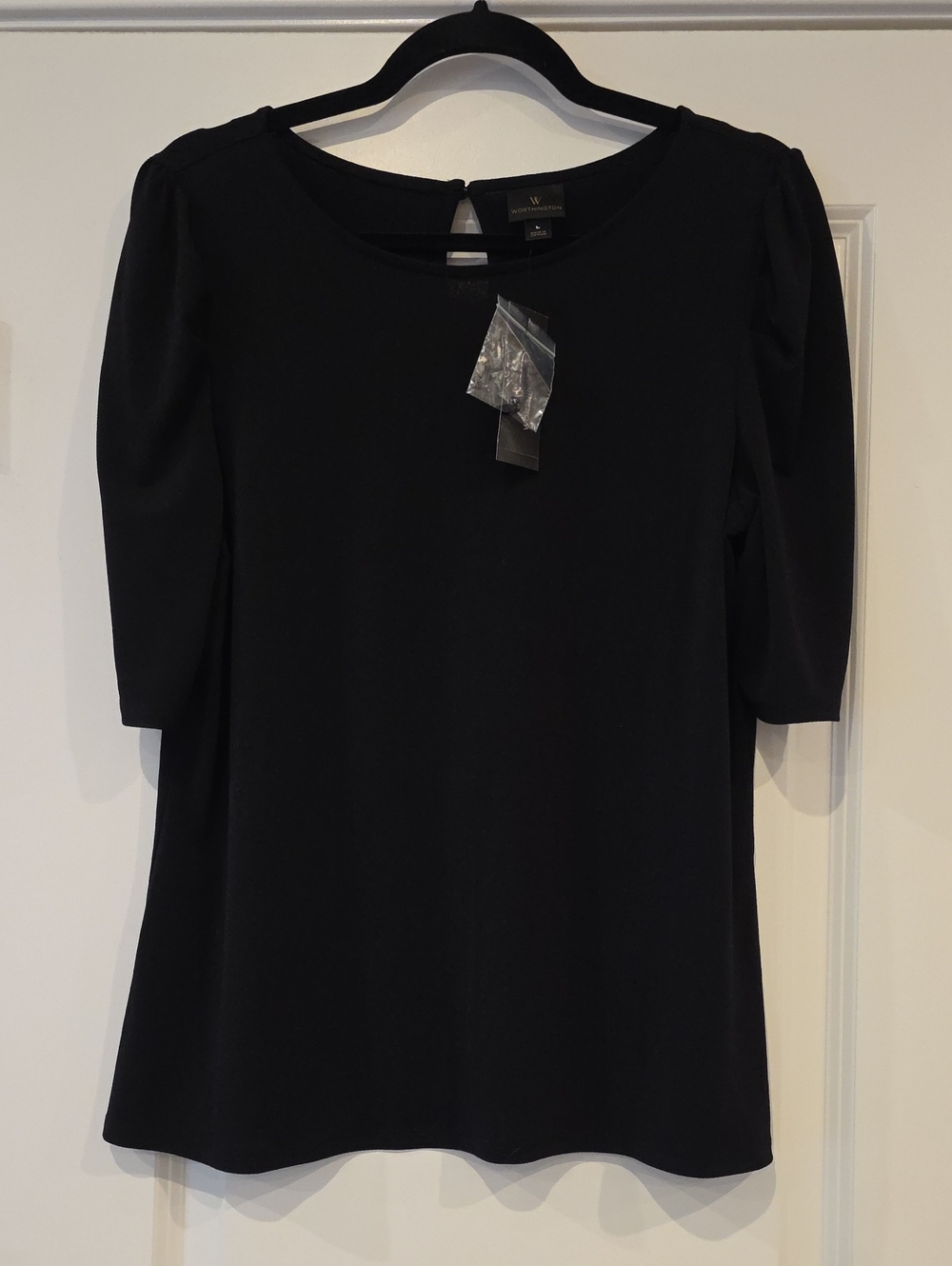 W by Worthington Black Long Sleeve Shirt